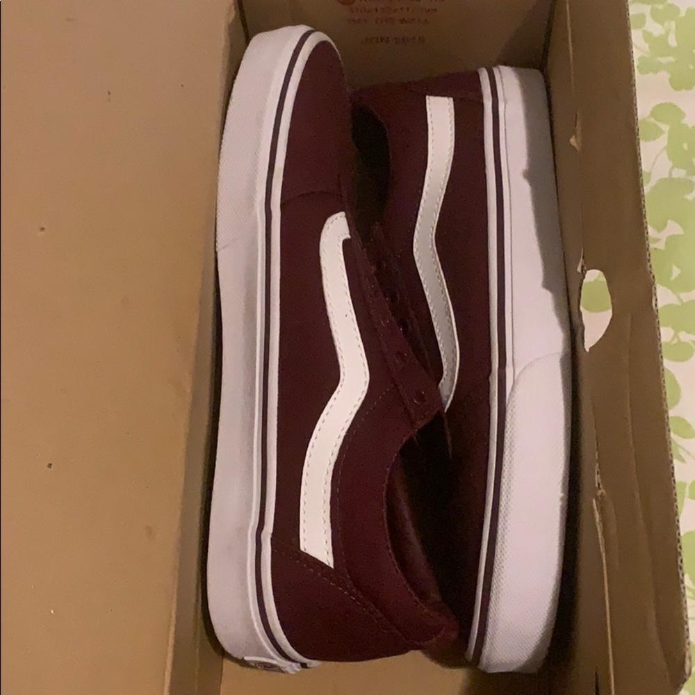 burgundy vans
